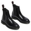 Chelseaboots DR. MARTENS "Flora", Damen, Gr. 39, schwarz, Leder, klassisch, Schuhe, Stiefelette, Business Schuh mit Stretcheinsatz