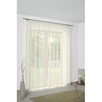Gardine WIRTH "Manuela", beige (champagner), B:450cm H:175cm, Polyester, Gardinen, Fertig-Store mit FB 1:3 nach Maß Image