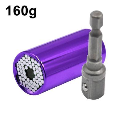 Magic Multi Hand Tools, Universal Torque Wrench Power Drill Adapter, Ratchet Bushing Spanner Key & Socket Sleeve Set purple