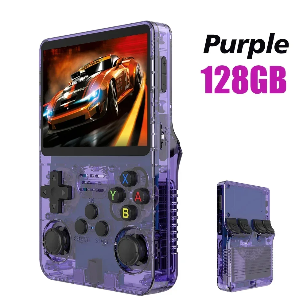 Open Source R36S Video Game Console Linux System Portable Pocket Video Player purple 128g