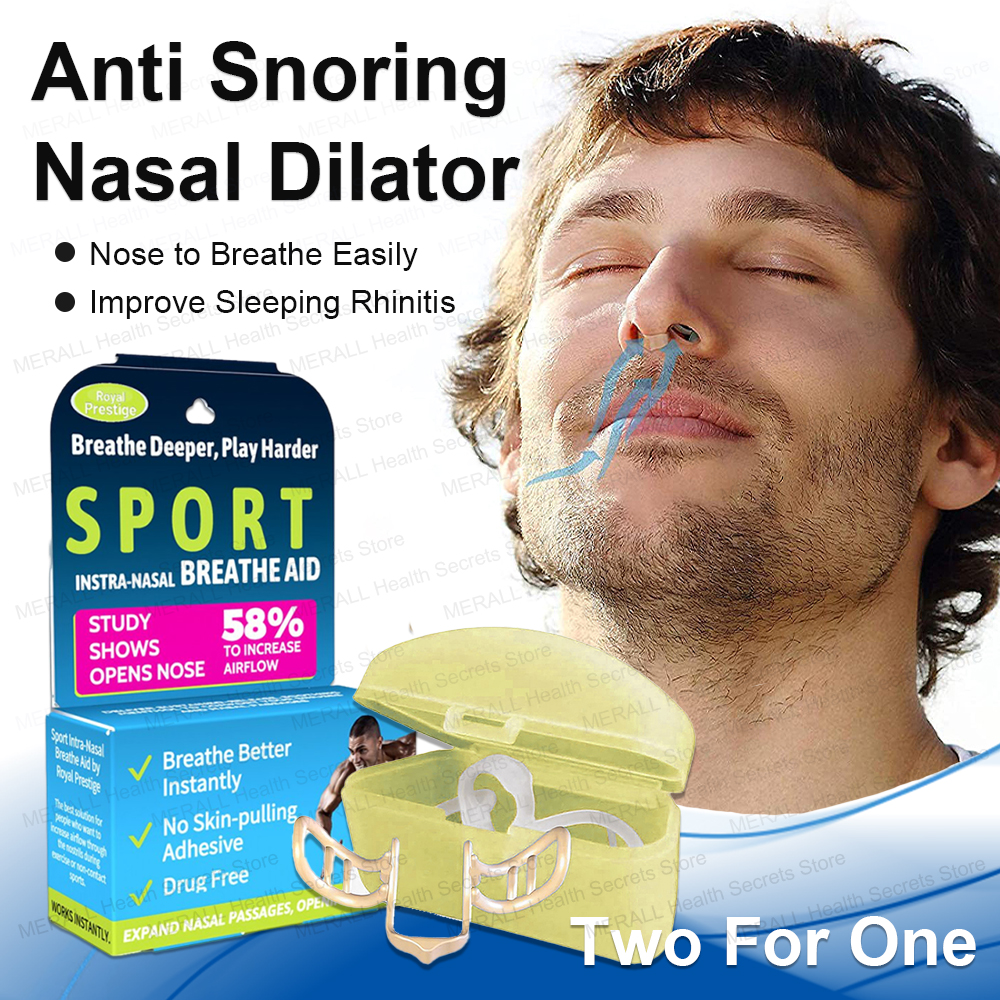 Anti Snoring Nose Clip Silicone Nose Dilator For Easy Breathing, Prevents Snoring & Improves Sleep, BPA Free Reusable 1 Box