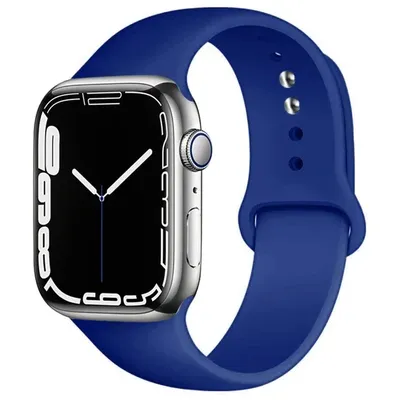 Sport Silicone Band For Apple Watch Strap IWatch Series Bracelet Replacement Wristband 56 Linen Blue 38 40 41 S10 42mm Ml