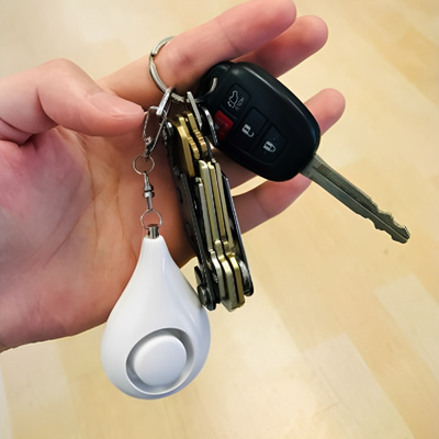 Safe Sound Personal Alarm Keychain The Perfect Safety Gift For Women, Kids & Seniors White