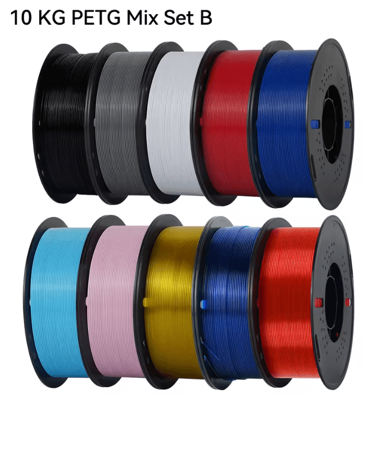 KINGROON 10KG 3D Printer Filament Bundle PLA PETG 1.75mm Mixed Colors For FDM Printing 10 Kg Petg Mixed