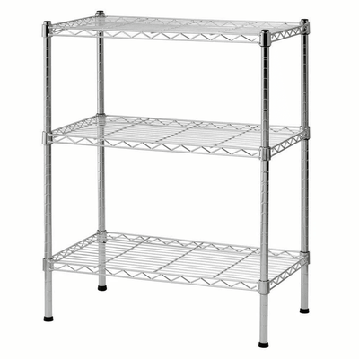 Wire Shelving Rack Shelf Adjustable Unit, Garage Storage Organizer For Home, Kitchen & Utility Use Wire Shelving Rack Shelf Adjustable Unit, Garage Storage Organizer For Home, Kitchen & Utility Use