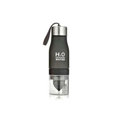 H2O Fruit Infusion Water Bottle Perfect Gift For Fitness & Yoga Lovers Black