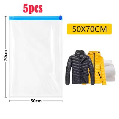 Travel Roll Up Compression Bags Space Saving Storage For Suitcases And Backpacks 5pcs L