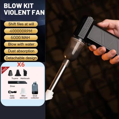 Turbo Jet Blower, 300,000RPM Violent Fan, High Speed Dust Cleaner, Type C Charging, 53m s Strong Winds For Deep Cleaning style 2