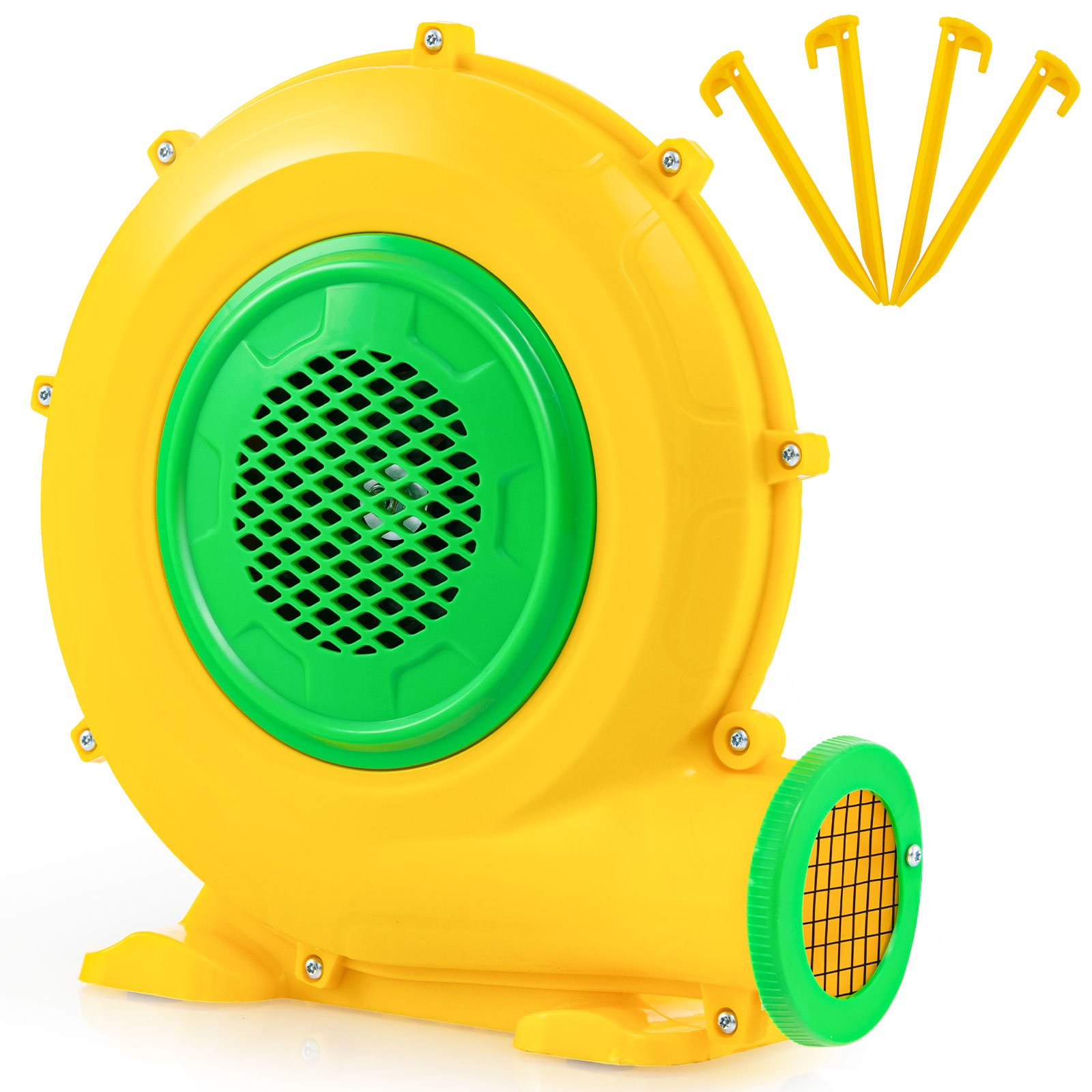 Heavy Duty Air Blower Air Pump Fan With Portable Handle And Secure Ground Stakes For Quick Inflatable Set Heavy Duty Air Blower Air Pump Fan With Portable Handle And Secure Ground Stakes For Quick Inflatable Set