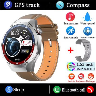 Huawei GT5 Pro Smart Watch For Men AMOLED Display, GPS, Bluetooth Calling & Waterproof Fitness Tracker (2025 Edition) belt Silvery