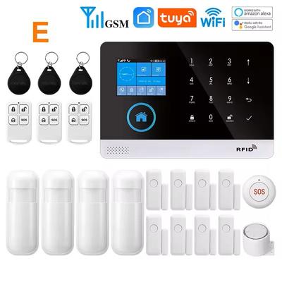 Smart WiFi GSM Home Alarm System With Motion Sensor And App Control For Alexa pro Kit E us Plug