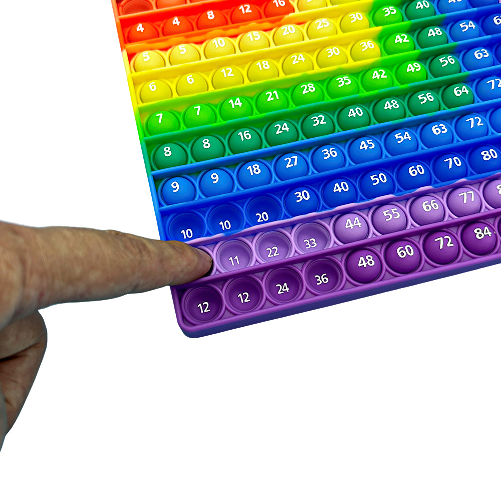 Educational Times Table Push Bubble Fidget Pop Toy, Colorful Math Teaching Resource & Stress Relief Toy For Kids Educational Times Table Push Bubble Fidget Pop Toy, Colorful Math Teaching Resource & Stress Relief Toy For Kids