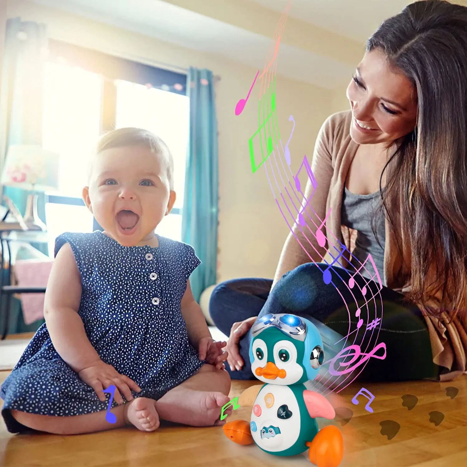 Musical Penguin Crawling Toy Interactive Walking & Dancing Baby Toy With Lights Toddler Tummy Time Gift Musical Penguin Crawling Toy Interactive Walking & Dancing Baby Toy With Lights Toddler Tummy Time Gift