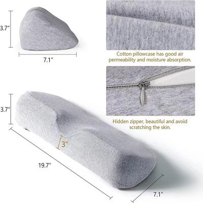 Ergonomic Memory Foam Cervical Pillow Contour Orthopedic Neck Support For Side And Back Sleepers light Gray