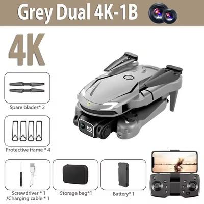 V88 8K GPS Drone With Dual Camera And 5G WiFi Aerial Photography grey 4k 1 Battery