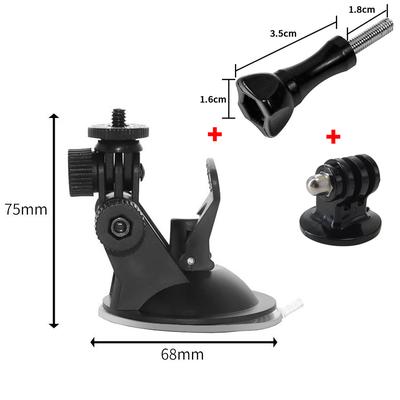Heavy Duty Suction Cup Camera Car Mount With Tripod Adapter And Phone Holder For GoPro Hero & DJI Osmo Action Series kit 2