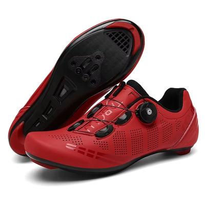 LiXingMing Road Cycling Shoes SPD Cleat Compatible Self Locking Bike Sneakers For Men & Women red 36