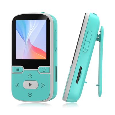 RUIZU X52 Bluetooth MP3 Player With Clip Portable Sports Music Player With 1.5" Display, FM Radio, Pedometer & TF Card green blutooth 8gb