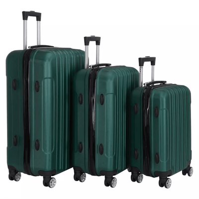 20" 24" 28" Luggage Travel Set ABS Hard Shell Trolley Suitcases With TSA Lock Green Spinner Luggage Set 20" 24" 28" Luggage Travel Set ABS Hard Shell Trolley Suitcases With TSA Lock Green Spinner Luggage Set