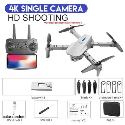 Professional 4K Drone With 1080P HD Camera Foldable RC Helicopter, WIFI FPV, Height Hold 4k White