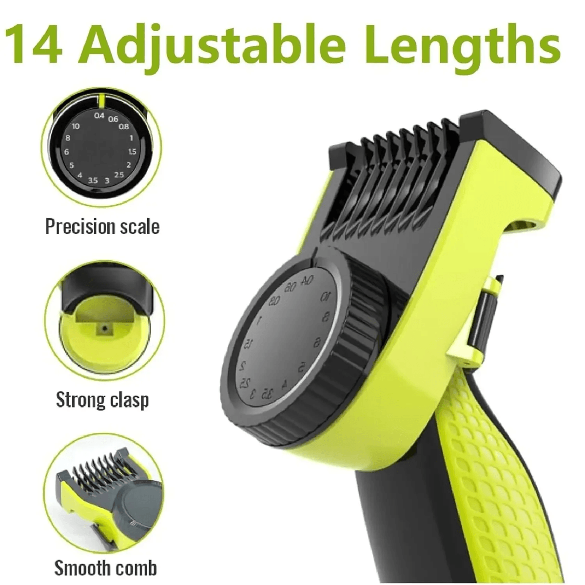 Adjustable Trimming Comb Attachment For Philips OneBlade Shaver With 14 Length Settings 1 Pc