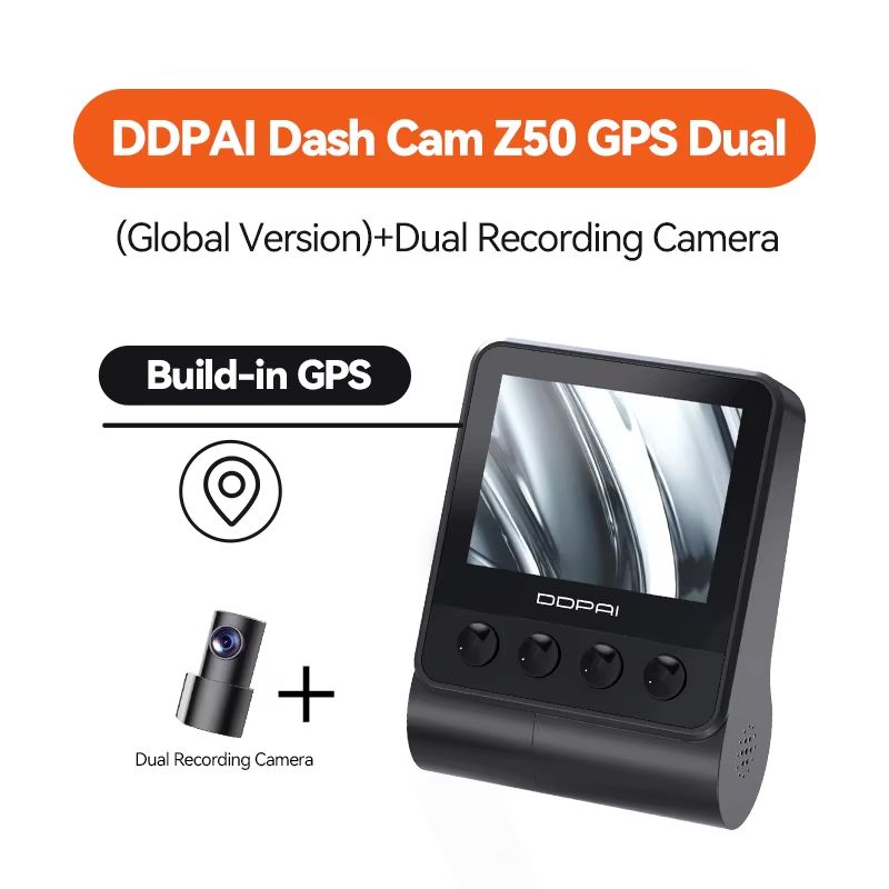 DDPAI Z50 4K Dual Dash Cam Front And Rear Car Camera With WiFi, GPS & Night Vision z50 Gps Dual none