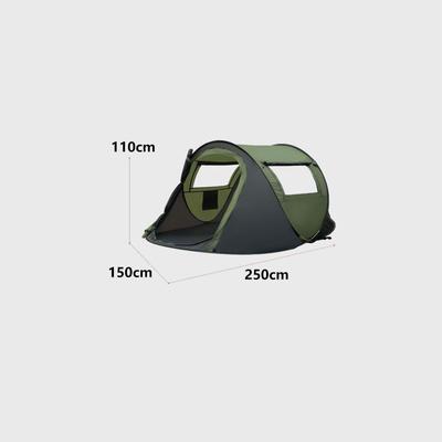 No Need to Set Up Fast Opening Camping Tent, Fully Automatic 3 4 Person Outdoor Throwing Tent 3 4 People