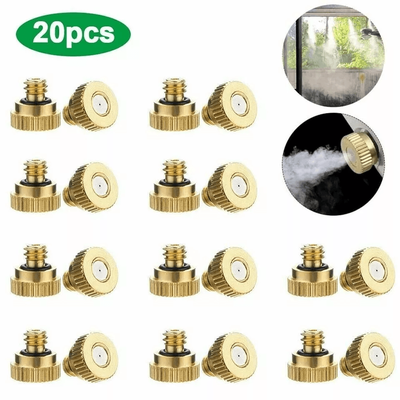 Brass Misting Nozzles For Mister Sprinkler Outdoor Cooling System, Garden Patio Water Mist Sprayer Kit Brass Misting Nozzles For Mister Sprinkler Outdoor Cooling System, Garden Patio Water Mist Sprayer Kit