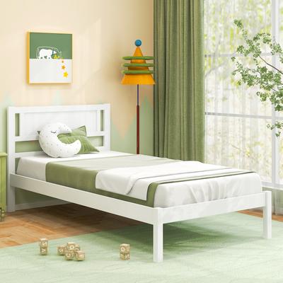 Twin Full Queen Size Wood Bed Frame With Headboard & Sturdy Wooden Slats, No Box Spring Needed, Under Bed Storage Twin Full Queen Size Wood Bed Frame With Headboard & Sturdy Wooden Slats, No Box Spring Needed, Under Bed Storage