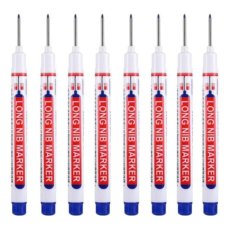 Deep Hole Long Nib Head Markers, Waterproof Multi Purpose Pen For Metal, Wood & Glass blue