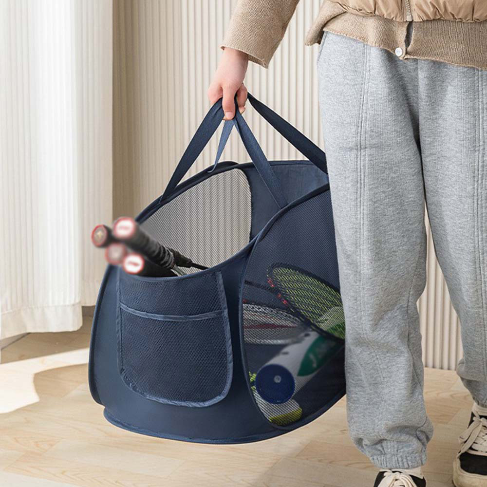 Horizontal Foldable Laundry Basket Large Capacity Mesh Cloth Breathable Laundry Hamper, Storage Baskets For Home Horizontal Foldable Laundry Basket Large Capacity Mesh Cloth Breathable Laundry Hamper, Storage Baskets For Home