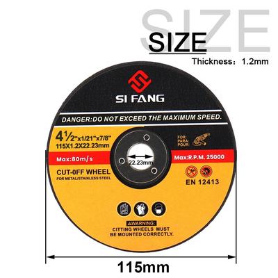 Metal Cutting Disc For Angle Grinder, Resin Grinding Wheel Disc, Saw Blade For Metal & Steel Bar Cutting 115mm
