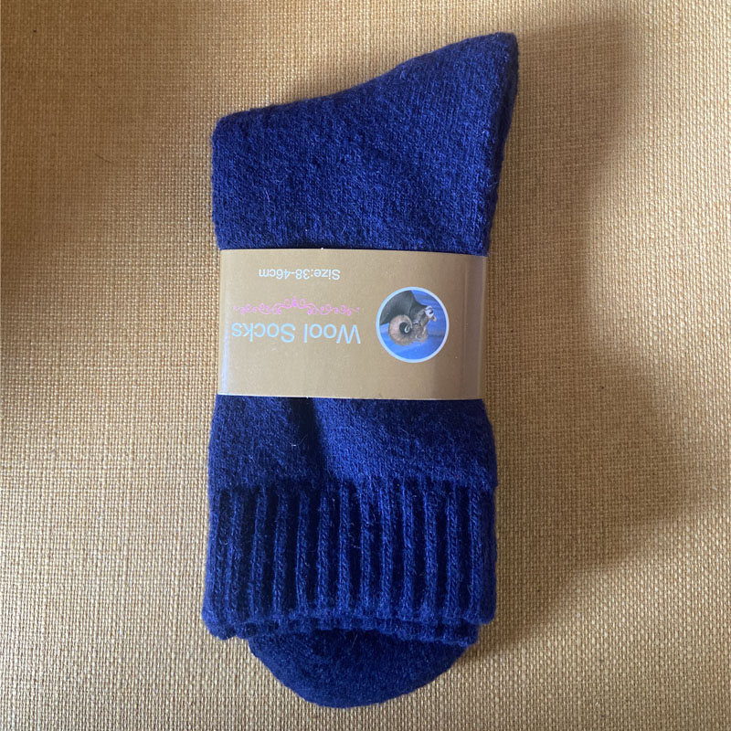 New Winter Super Thicker Warm Socks, Merino Wool Socks For Men & Women Cozy Snow Terry Socks For Cold Weather blue