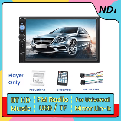 MEKEDE 7 Inch Touch Screen 2 Din Car Stereo With Bluetooth And USB Multimedia Support nd1 Player Only