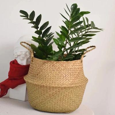 Wicker Basket Toy Organizer, Folding Rattan Seagrass Storage Basket For Toys, Laundry, Plants & Home Garden Decor Wicker Basket Toy Organizer, Folding Rattan Seagrass Storage Basket For Toys, Laundry, Plants & Home Garden Decor