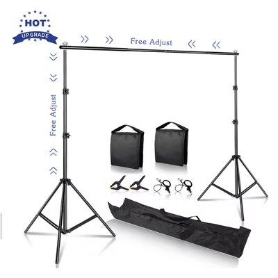 Adjustable Photography Backdrop Stand For Studio And Event Backgrounds With Telescopic Support 2000x2000 telescopic Kit 2
