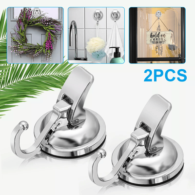 Heavy Duty Strong Suction Cup Hooks For Kitchen & Bathroom, Waterproof Wall Hanger For Easy Installation Heavy Duty Strong Suction Cup Hooks For Kitchen & Bathroom, Waterproof Wall Hanger For Easy Installation