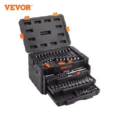 Mechanics Tool Set And Socket Kit With 450 Pieces SAE And Metric Sizes 450pcs
