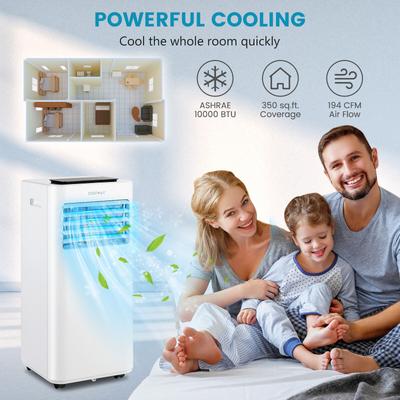 10000 BTU Portable Air Conditioner With Remote Control, Dehumidifier & Fan, Quiet AC Unit For Room Home Office Bedroom 10000 BTU Portable Air Conditioner With Remote Control, Dehumidifier & Fan, Quiet AC Unit For Room Home Office Bedroom