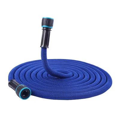 Expandable Garden Water Hose With Spray Nozzle For Irrigation And Car Washing 50 Ft blue