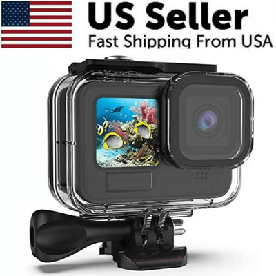 For GoPro Hero 11 10 9 Black Waterproof Housing Case 60M Diving Protective Underwater Shell Cover Mount Accessory For GoPro Hero 11 10 9 Black Waterproof Housing Case 60M Diving Protective Underwater Shell Cover Mount Accessory