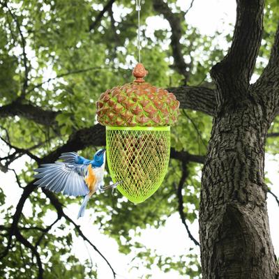 Metal Acorn Wild Bird Feeder Outdoor Hanging Food Dispenser For Garden Yard Backyard Patio Decor Squirrel Proof Durable Metal Acorn Wild Bird Feeder Outdoor Hanging Food Dispenser For Garden Yard Backyard Patio Decor Squirrel Proof Durable