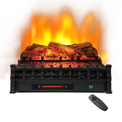 Infrared Electric Fireplace Heater With Remote Control And Realistic Pinewood Ember Bed, 5 Flame Colors & Adjustable Infrared Electric Fireplace Heater With Remote Control And Realistic Pinewood Ember Bed, 5 Flame Colors & Adjustable