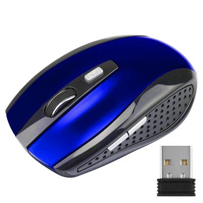 Wireless Mouse Adjustable DPI, Optical Gaming Mouse, 6 Button Gamer Mice With USB Receiver For Laptop Desktop PC blue