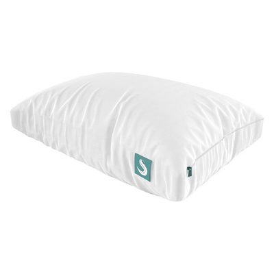 Bed Support Sleeping Pillow, Adjustable Queen Size With Microfiber Cover, Hypoallergenic & Cooling White Pillow Bed Support Sleeping Pillow, Adjustable Queen Size With Microfiber Cover, Hypoallergenic & Cooling White Pillow