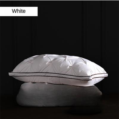 Luxury Goose Down Pillow White Cotton Pillow Cover Rectangle, 5 Star Hotel Sleep Experience With Low Mid high Pillows white 48x74cm height 20 22cm 0.8kg