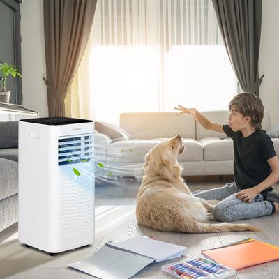 8000 BTU Portable Air Conditioner With Remote Control, Sleep Mode, Dehumidifier & Fan For Room Up To 250 Sq.Ft 8000 BTU Portable Air Conditioner With Remote Control, Sleep Mode, Dehumidifier & Fan For Room Up To 250 Sq.Ft
