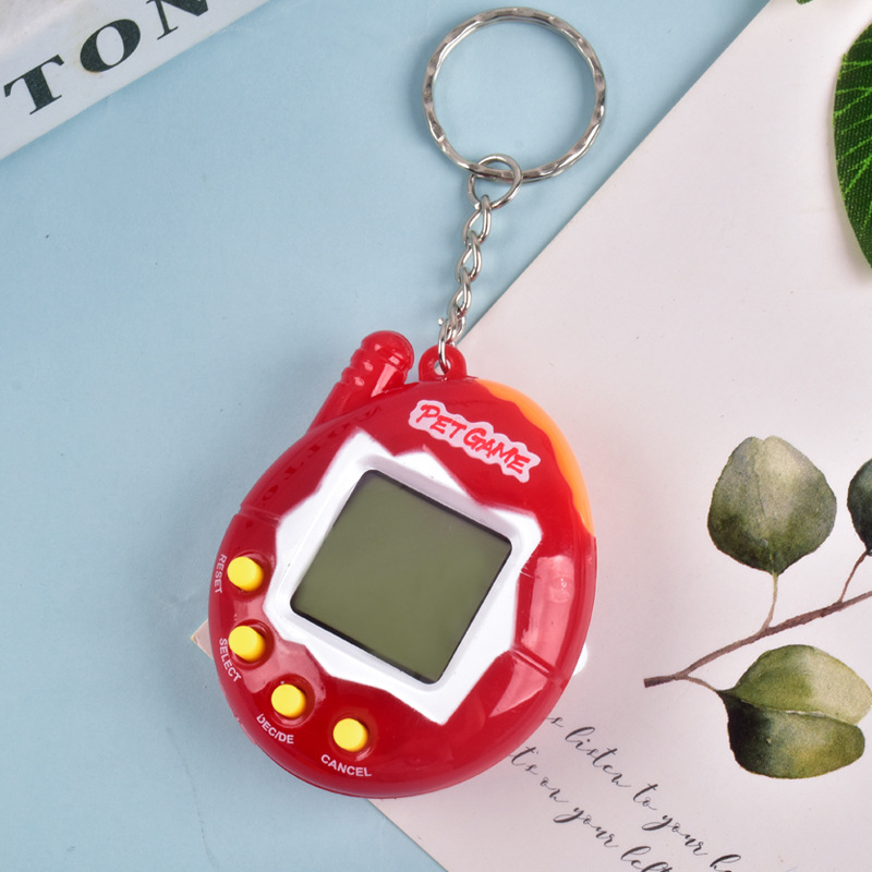 Transparent Electronic Pets Nostalgic 168 In 1 Virtual Cyber Pet Toy With Pixel Play Funny Retro Gift red
