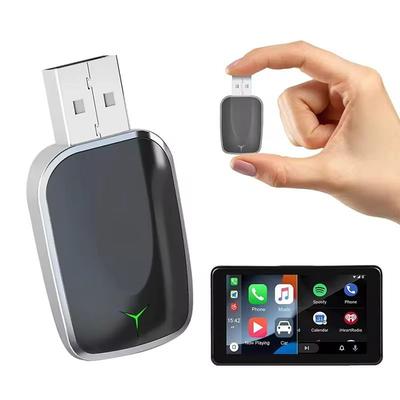 Wireless CarPlay And Android Auto Adapter Low Latency 5GHz Plug And Play 2in1 Mini Adapter