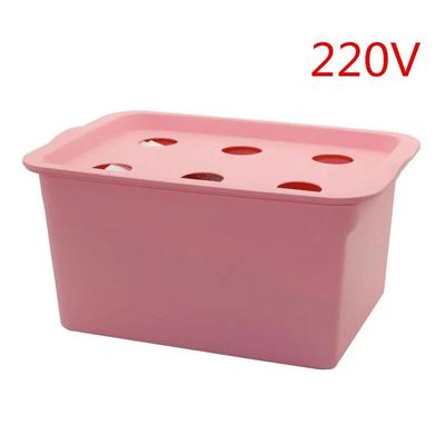 Plant Hydroponic System Kit, Indoor Garden Growth Box, 1 Set DWC Seed Nursery pink
